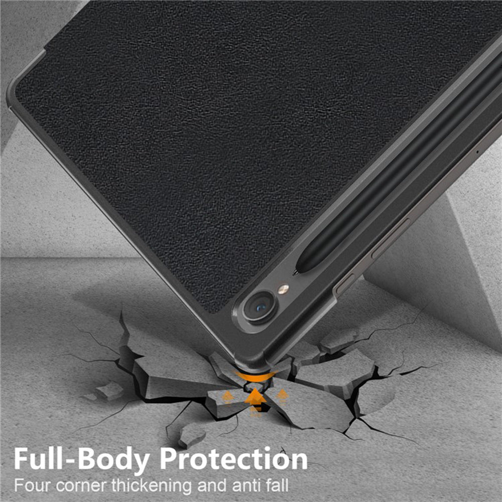 Coque pour Samsung Galaxy Tab S9 FE / Tab S9 / Tab S10 FE, Techsuit, FoldPro, Noire