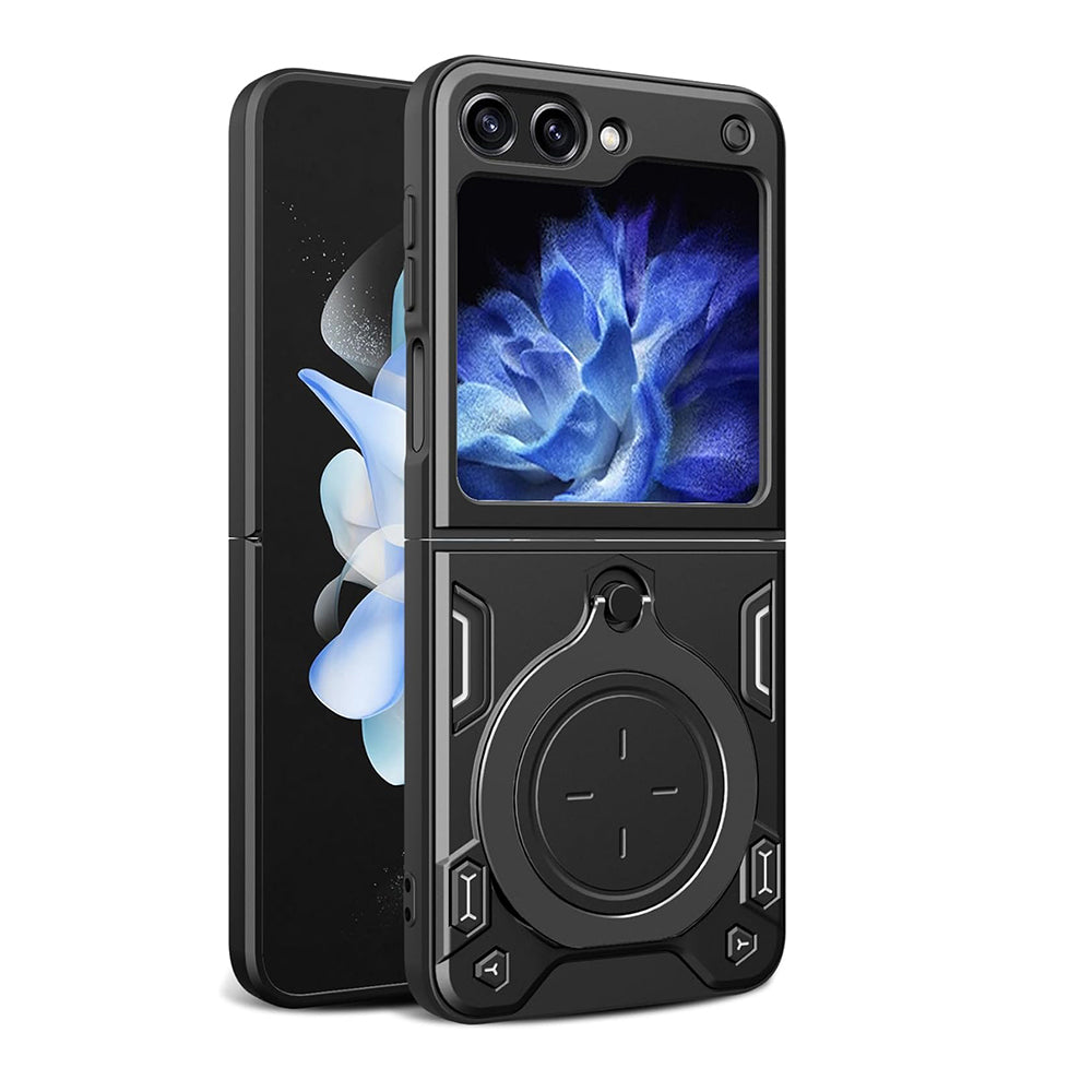 Coque pour Samsung Galaxy Z Flip5 F731, Techsuit, CamGuard Pro, Noire