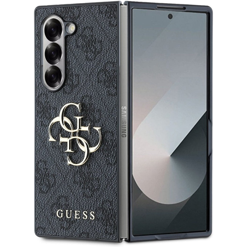 Hülle für Samsung Galaxy Z Fold6 F956, Guess, 4G Metal Logo, Schwarz