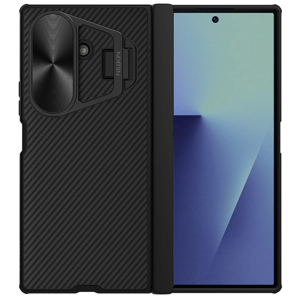 Coque pour Samsung Galaxy Z Fold7 F966, Nillkin, CamShield Prop avec couvercle d'objectif en métal, Noir