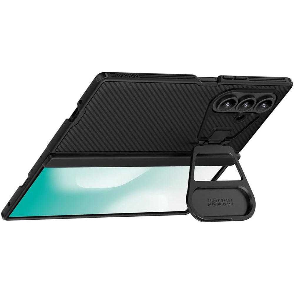 Coque pour Samsung Galaxy Z Fold7 F966, Nillkin, CamShield Prop avec couvercle d'objectif en métal, Noir