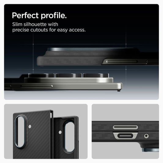Hülle für Samsung Galaxy Z Fold7 F966, Spigen, Air Skin, Schwarz ACS09555