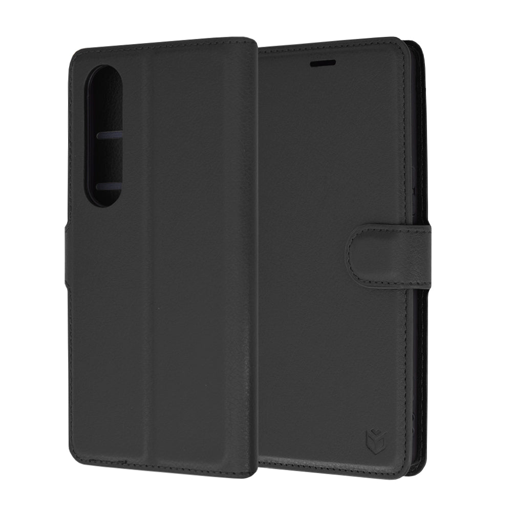 Étui pour Sony Xperia 1 VI, Techsuit, Leather Folio, Noir