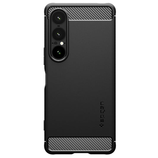 Hülle für Sony Xperia 1 VII, Spigen, Rugged Armor, Mattschwarz
