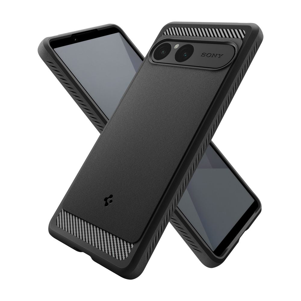 Hülle für Sony Xperia 10 VII, Spigen, Rugged Armor, Schwarz
