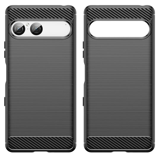 Hülle für Sony Xperia 10 VIII, Techsuit, Carbon, Schwarz