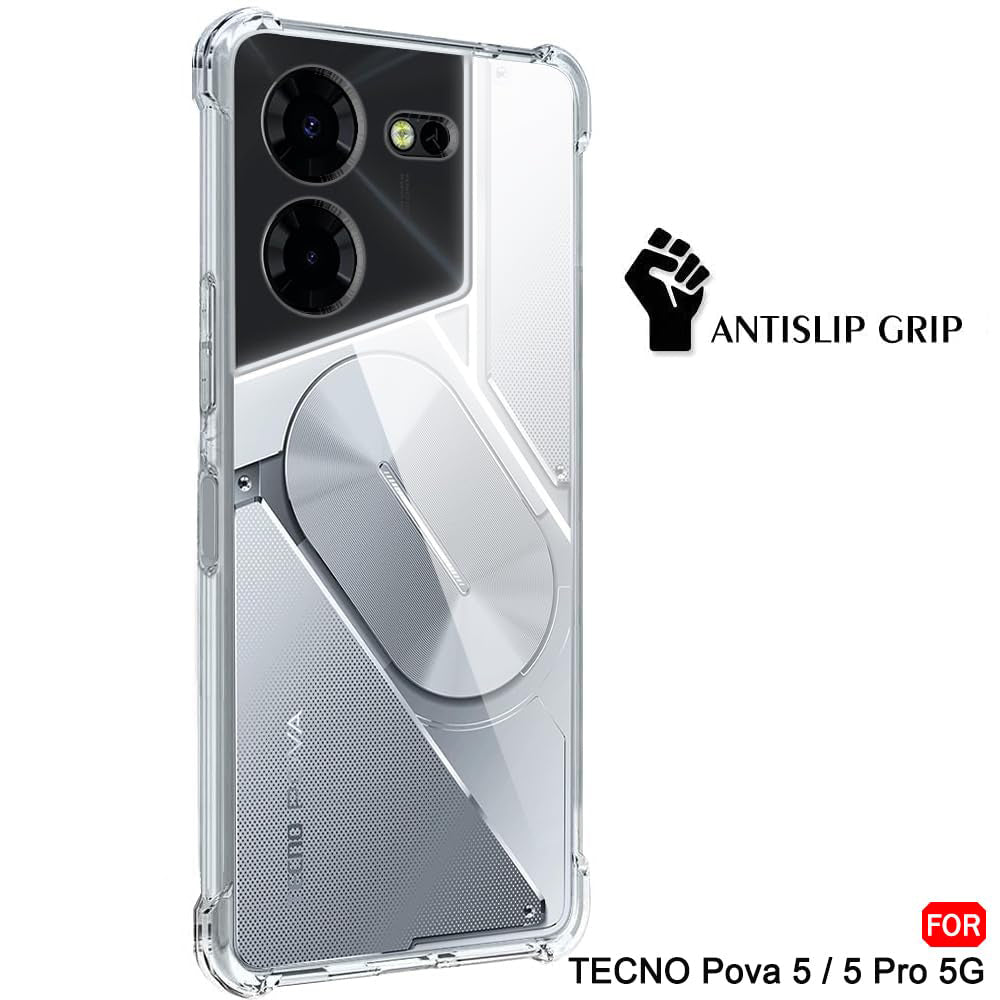 Coque pour Tecno Pova 5 Pro, Techsuit, Antichoc Claire, Transparente