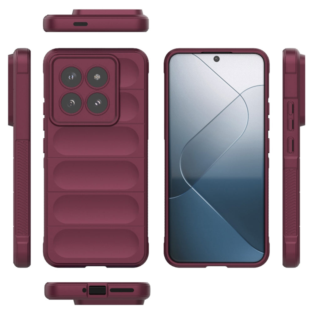 Coque pour Xiaomi 14 Pro, Techsuit, Magic Shield, Bordeaux