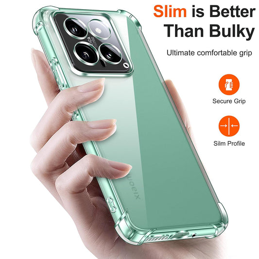 Étui pour Xiaomi 14 Pro, Techsuit, Shockproof Clear, Transparent