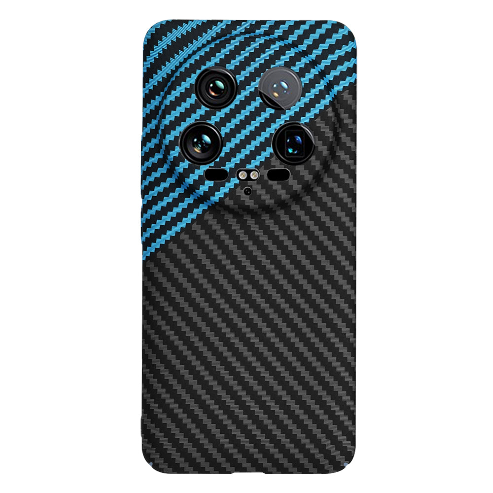 Coque pour Xiaomi 14 Ultra, Techsuit, Carbonite FiberShell, Noir Bleu