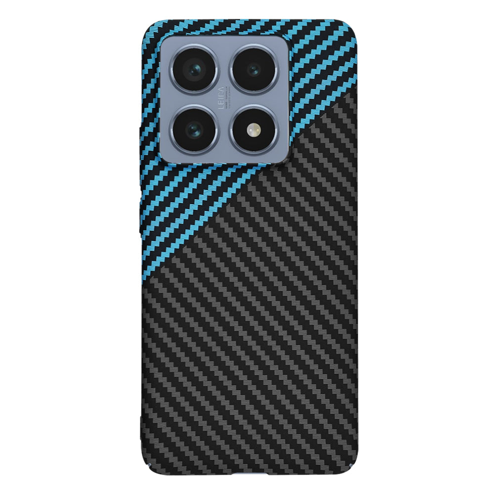 Coque pour Xiaomi 14T Pro, Techsuit, Carbonite FiberShell, Noir Bleu