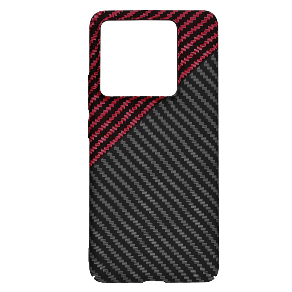 Coque pour Xiaomi 14T Pro, Techsuit, Carbonite FiberShell, Noir Rouge