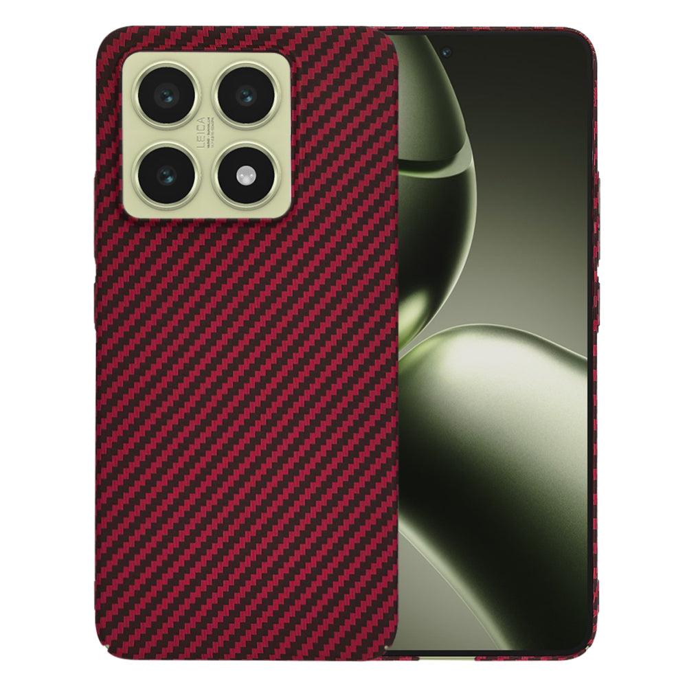 Coque pour Xiaomi 14T, Techsuit, Carbonite FiberShell, Rouge