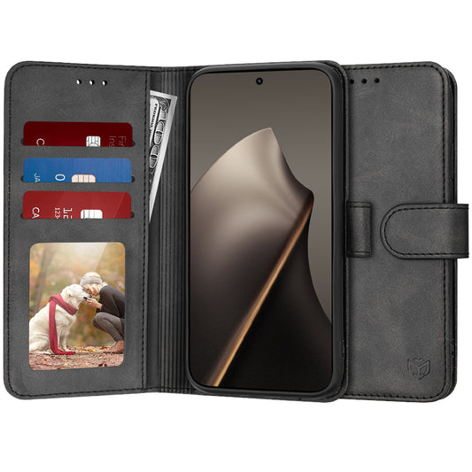 Étui pour Xiaomi 15T, Techsuit, Diary Book, Noir