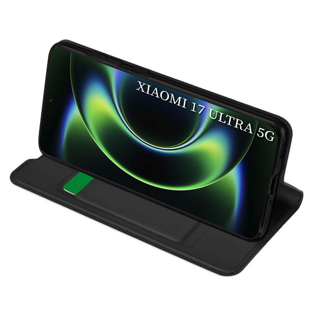 Case for Xiaomi 17 Ultra, Techsuit, Magskin Book, Black