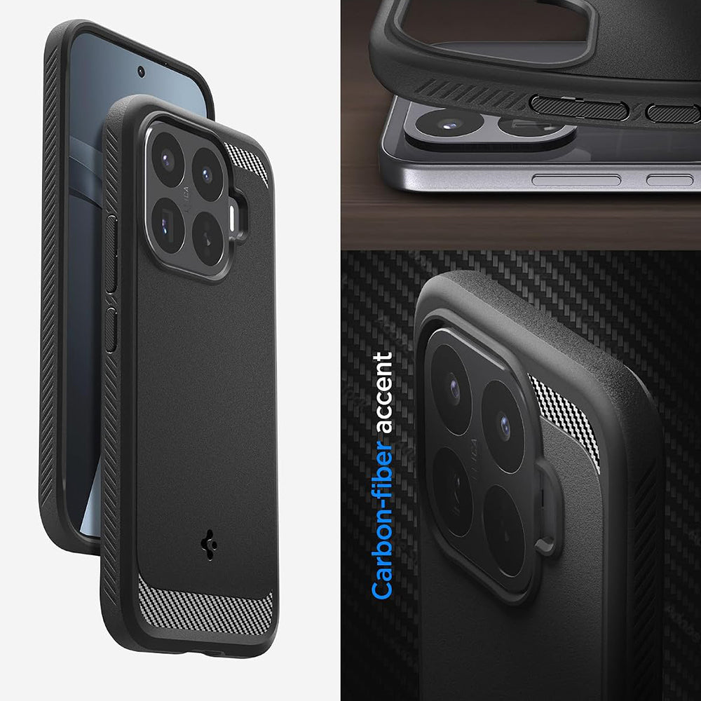 Hülle für Xiaomi 17T Pro, Spigen, Rugged Armor, Schwarz ACS11869
