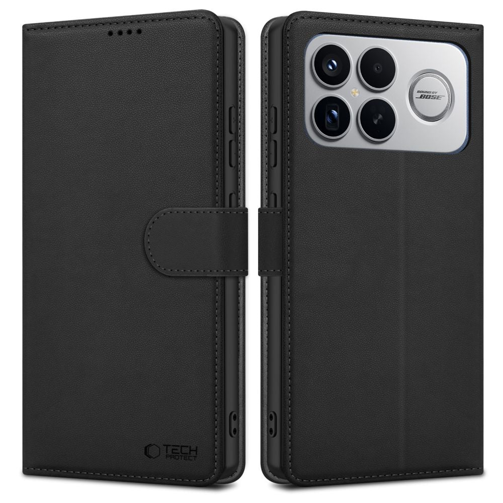 Étui pour Xiaomi Poco F8 Ultra, Tech-Protect, Portefeuille, Noir