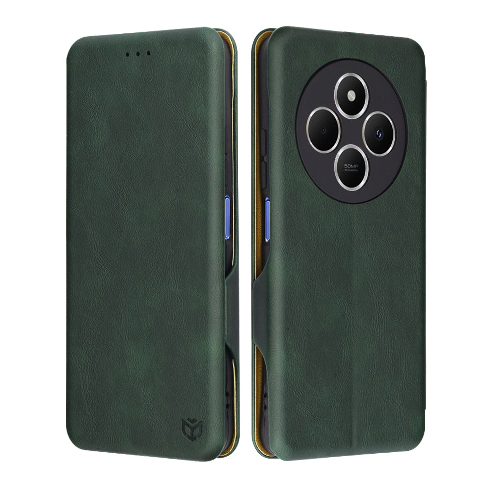Case for Xiaomi Poco C75 / Redmi 14C, Techsuit, Safe Wallet Plus, Green