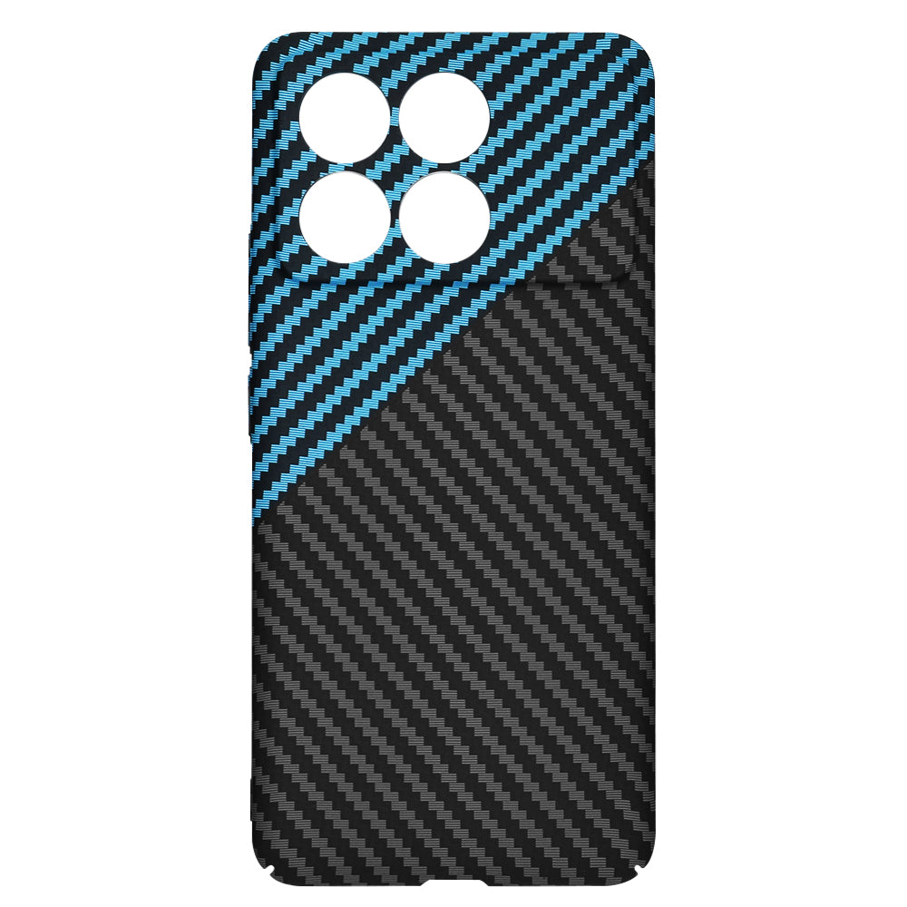 Coque pour Xiaomi Poco F6 Pro, Techsuit, Carbonite FiberShell, Noir Bleu
