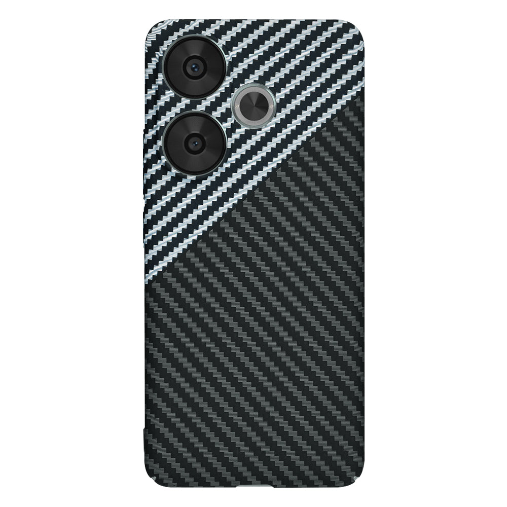 Coque pour Xiaomi Poco F6, Techsuit, Carbonite FiberShell, Noir Gris