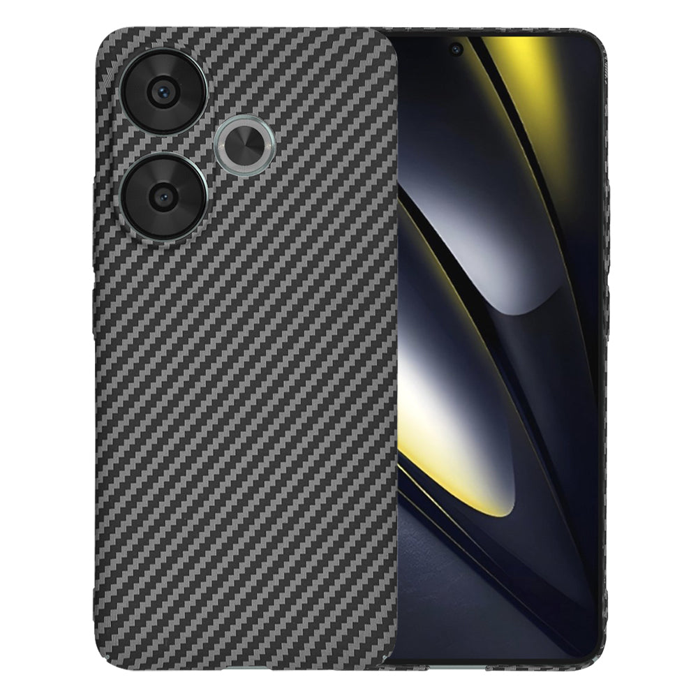 Coque pour Xiaomi Poco F6, Techsuit, Carbonite FiberShell, Noire