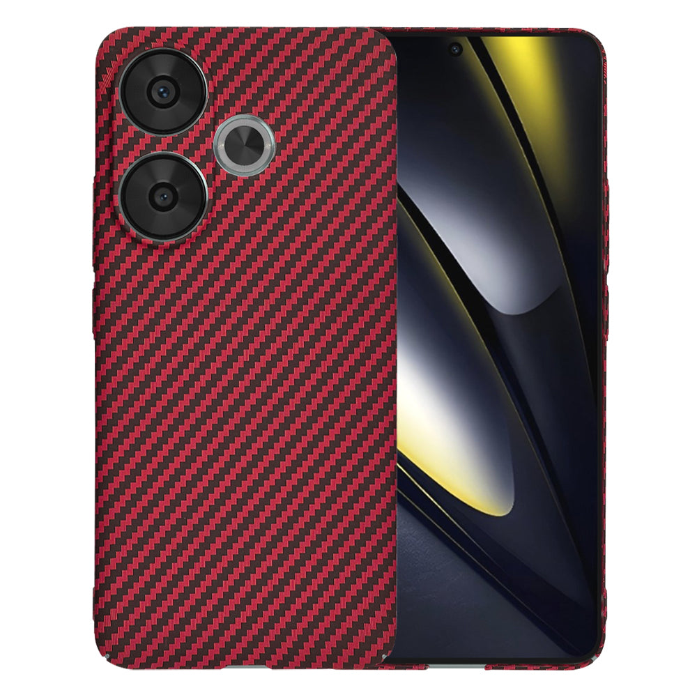 Coque pour Xiaomi Poco F6, Techsuit, Carbonite FiberShell, Rouge