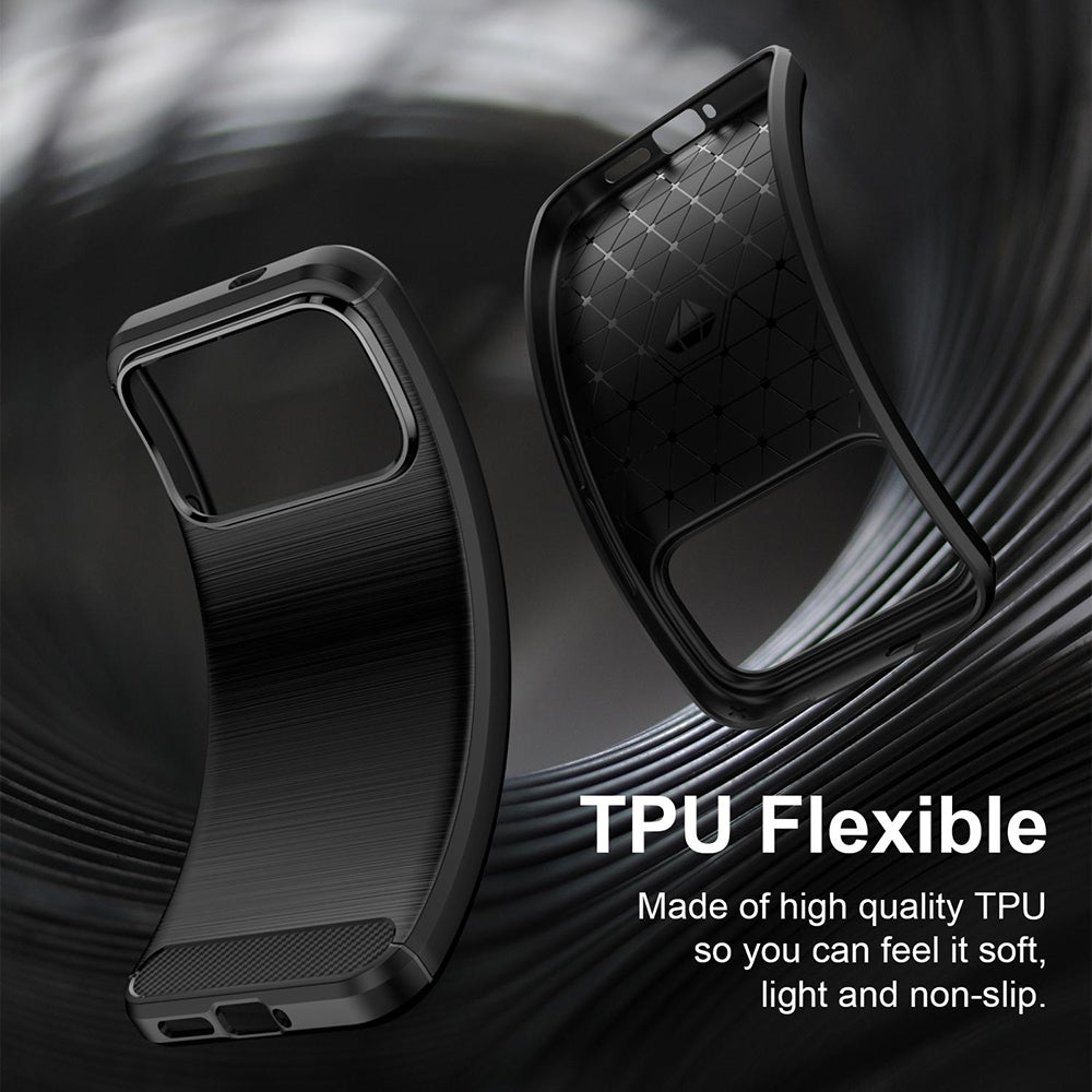 Hülle für Xiaomi Poco F9 Pro, Techsuit, Carbon, Schwarz