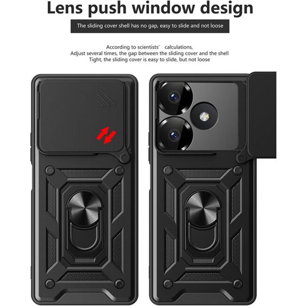 Étui pour Xiaomi Poco M6 4G / Redmi 13, Techsuit, CamShield, Bleu