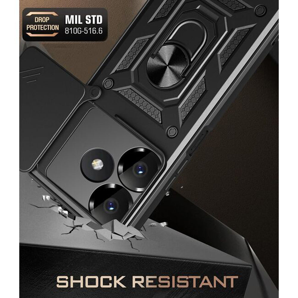 Étui pour Xiaomi Poco M6 4G / Redmi 13, Techsuit, CamShield, Bleu