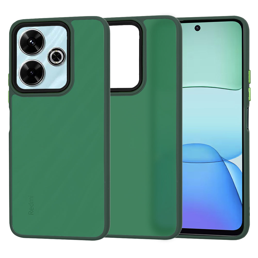 Coque pour Xiaomi Poco M6 4G / Redmi 13, Techsuit, HaloFrost, Vert