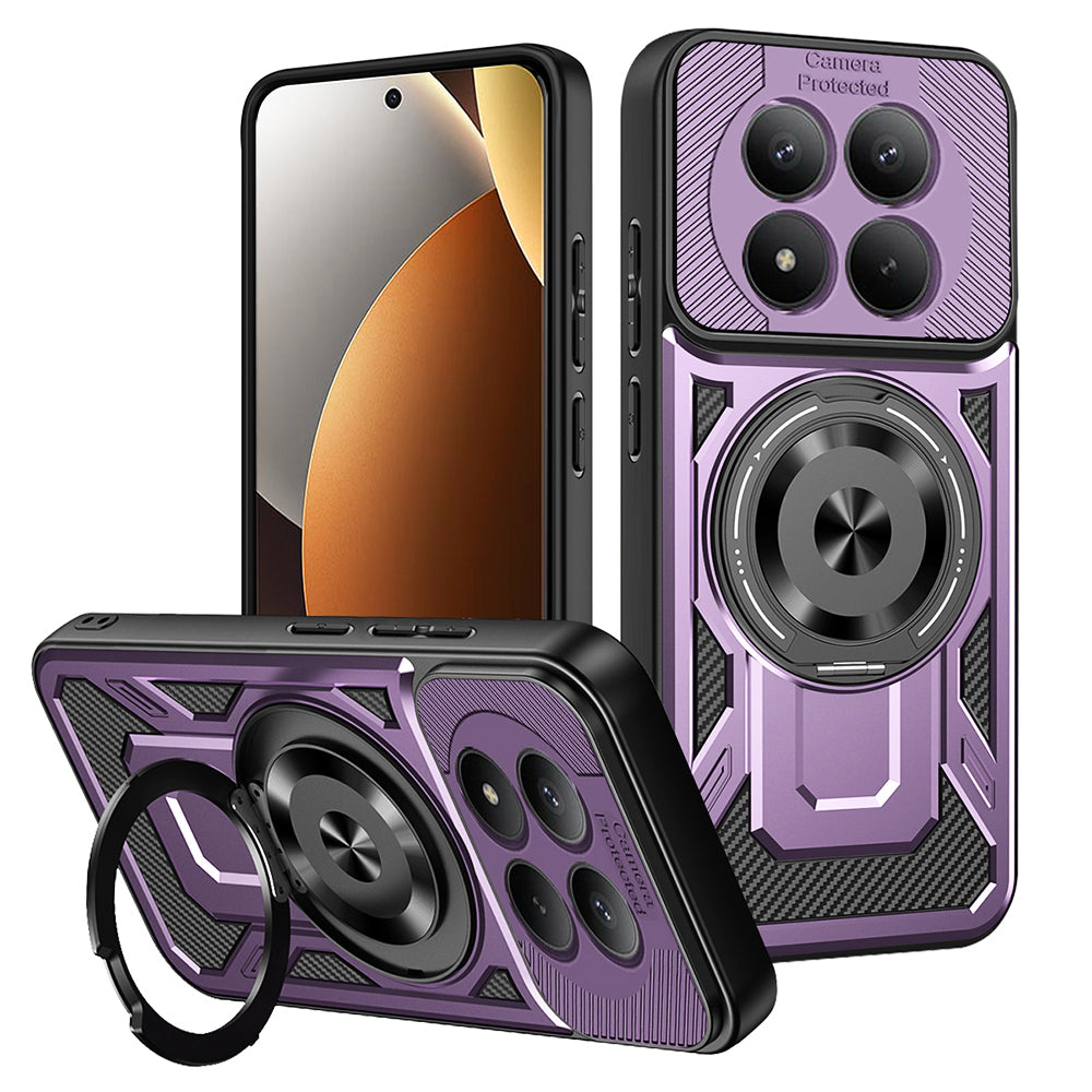 Hülle für Xiaomi Poco M8 Pro / Redmi Note 15 Pro+ 5G, Techsuit, RuggedCam, Lila