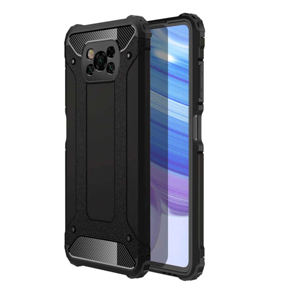 Coque pour Xiaomi Poco X3 Pro / X3 NFC / X3, Techsuit, Hybrid Armor, Noire