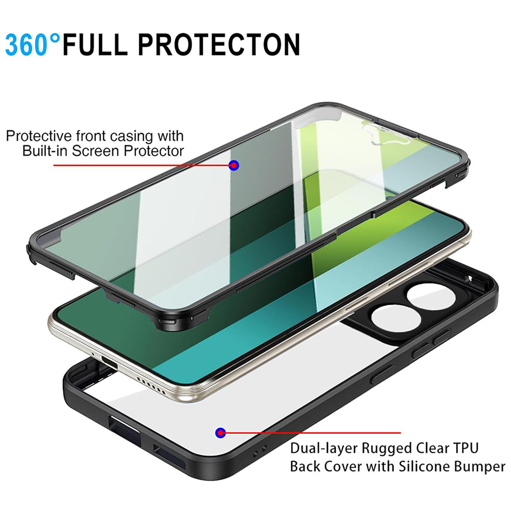 Coque pour Xiaomi Poco X6 / Note 13 Pro 5G, Techsuit, ColorVerse 360, Noire