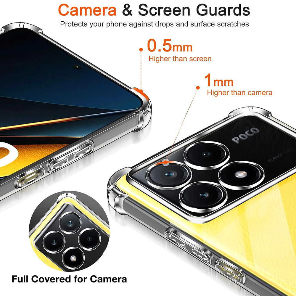 Coque pour Xiaomi Poco X6 Pro, Techsuit, Anti-choc Claire, Transparente