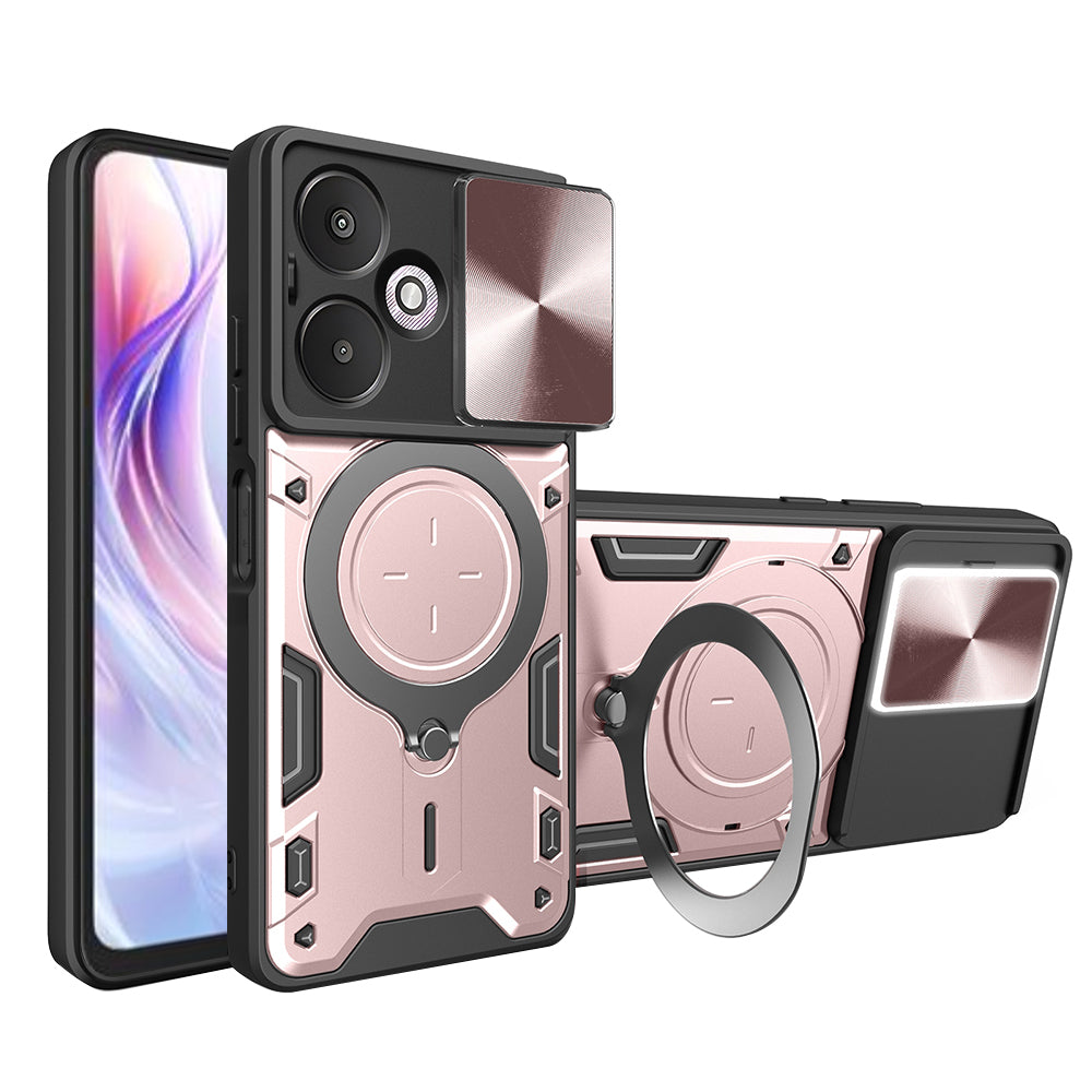 Coque pour Xiaomi Redmi 13C 5G, Techsuit, CamGuard Pro, Rose Doré