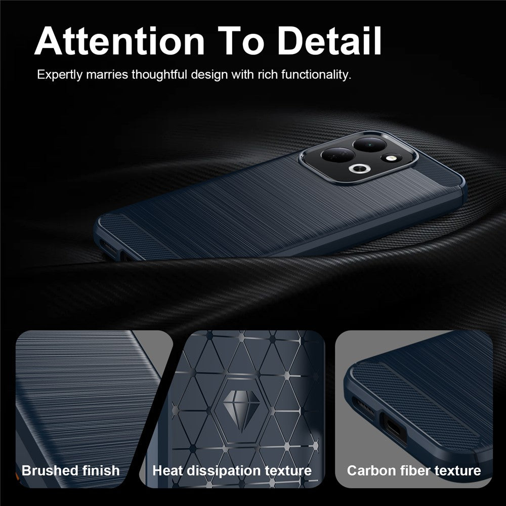Hülle für Xiaomi Redmi 17 5G / 17 4G, Techsuit, Carbon, Blau