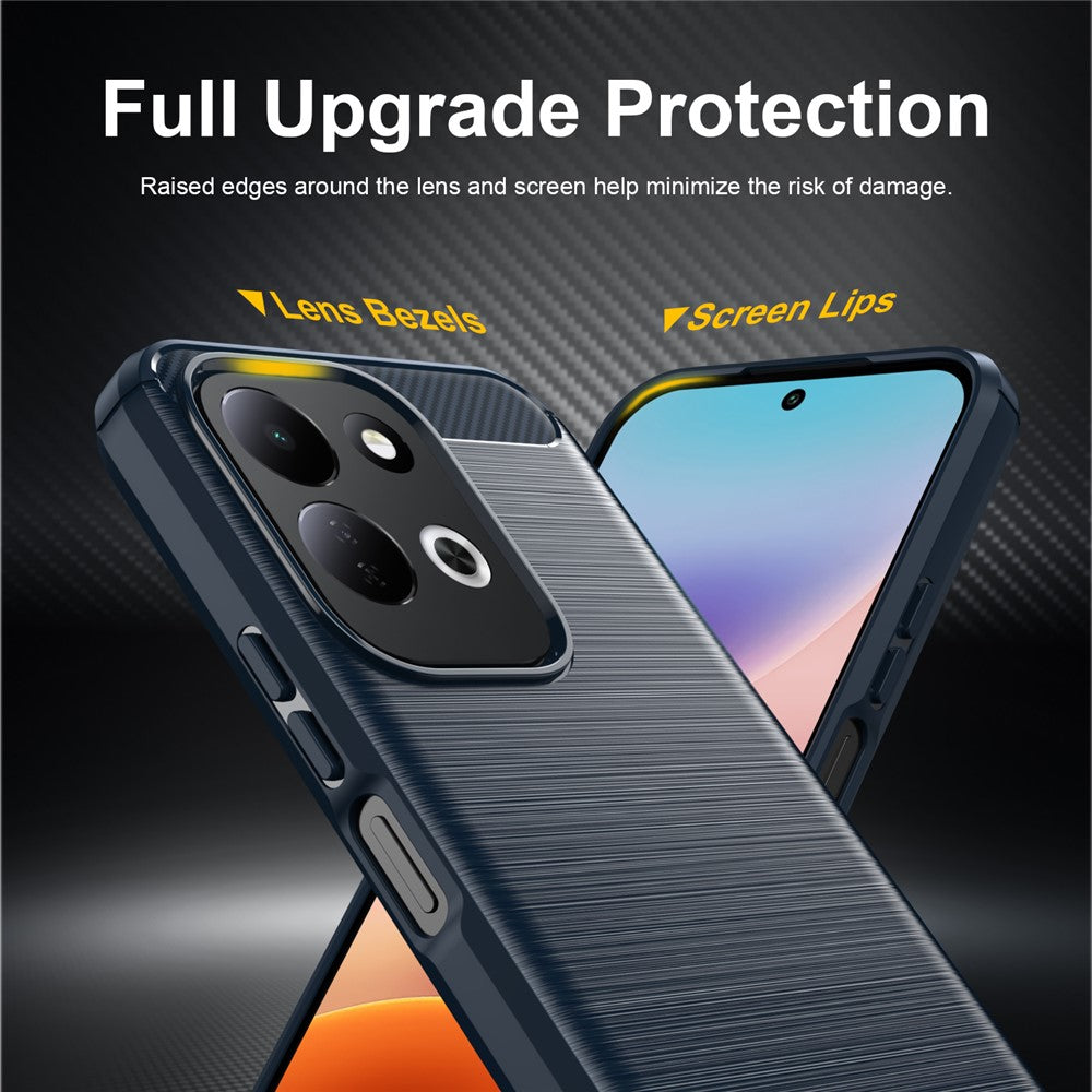 Hülle für Xiaomi Redmi 17 5G / 17 4G, Techsuit, Carbon, Blau