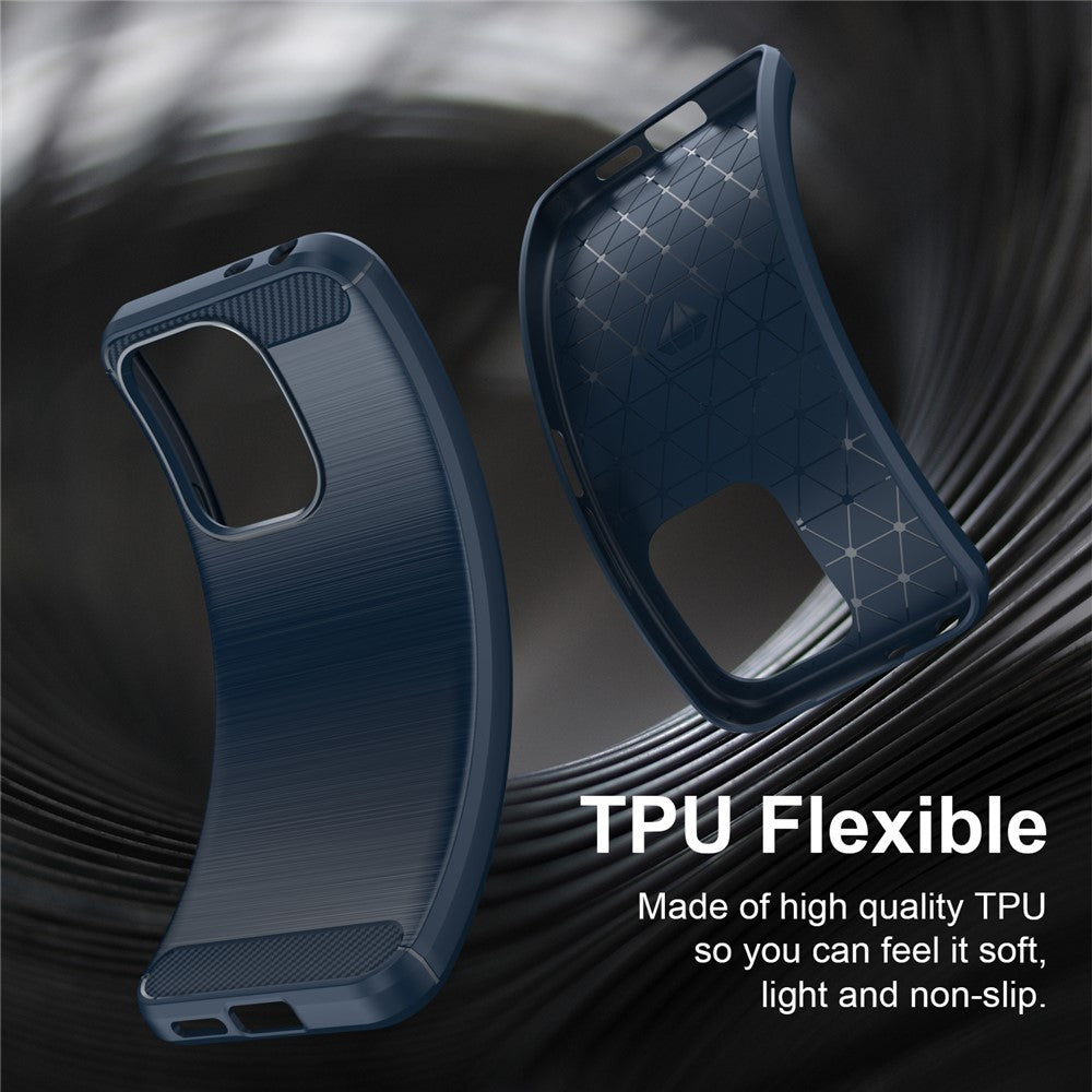 Hülle für Xiaomi Redmi 17 5G / 17 4G, Techsuit, Carbon, Blau