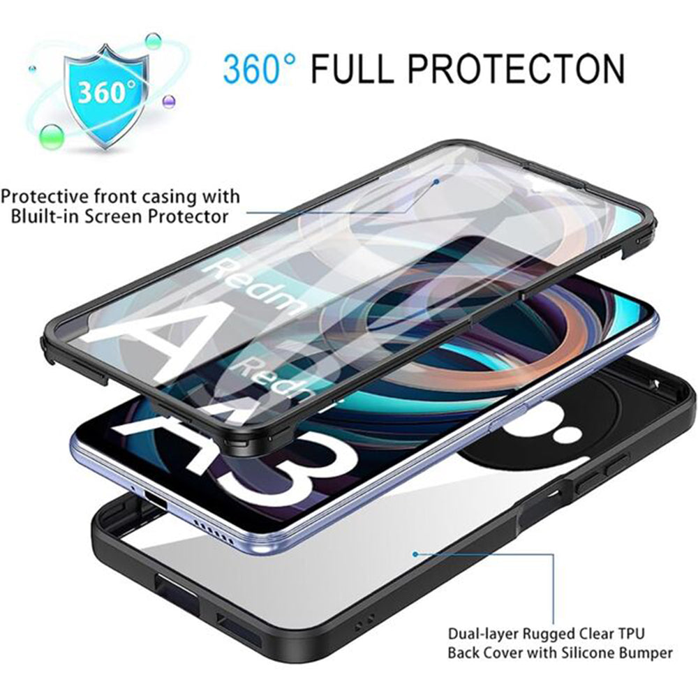 Coque pour Xiaomi Redmi A3x / A3, Techsuit, ColorVerse 360, Bleue
