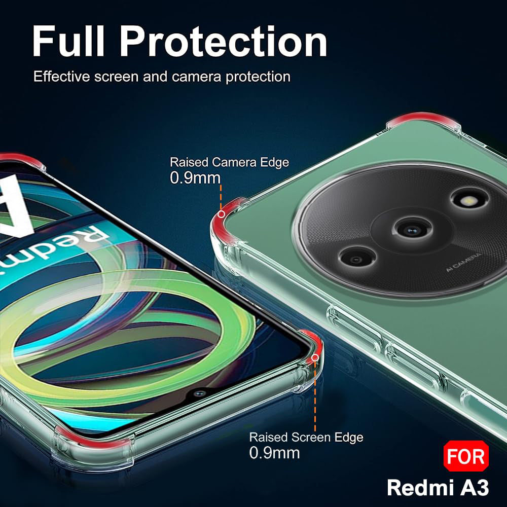 Coque pour Xiaomi Redmi A3x / A3, Techsuit, Antichoc Claire, Transparente