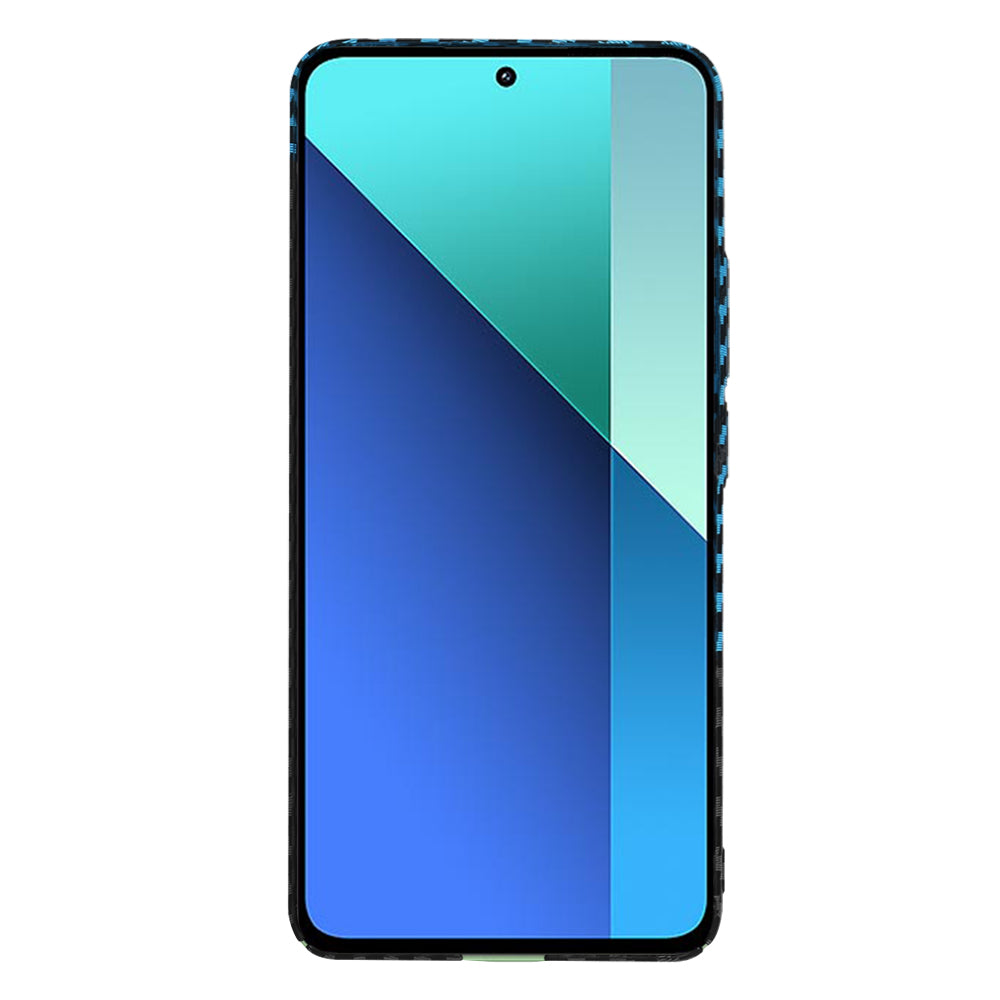Coque pour Xiaomi Redmi Note 13 4G, Techsuit, Carbonite FiberShell, Noir Bleu