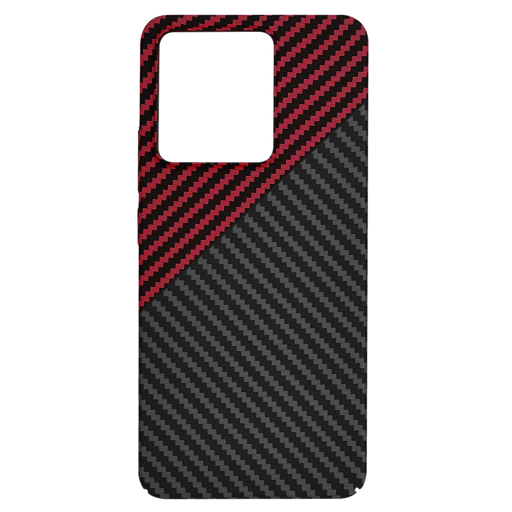 Coque pour Xiaomi Redmi Note 13 4G, Techsuit, Carbonite FiberShell, Noir Rouge