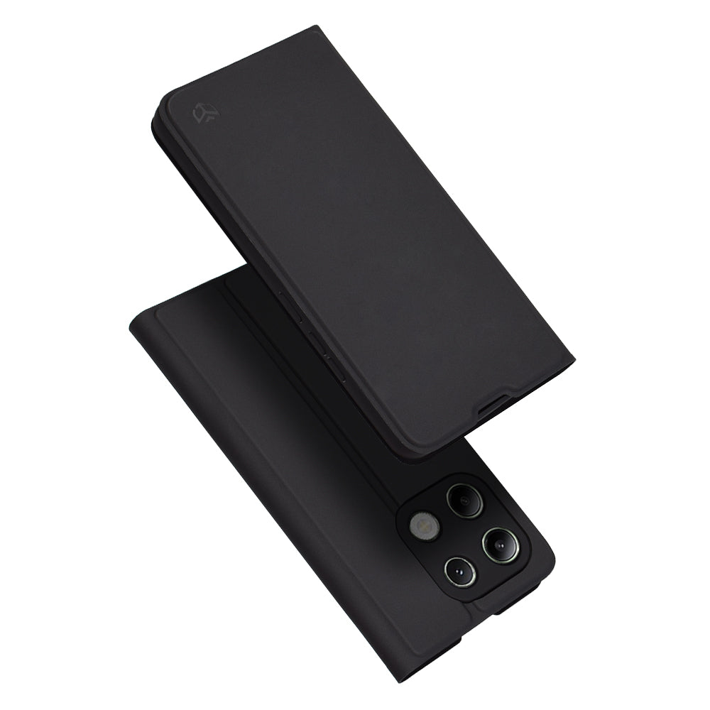 Coque pour Xiaomi Redmi Note 13 4G, Techsuit, Magskin Book, Noire