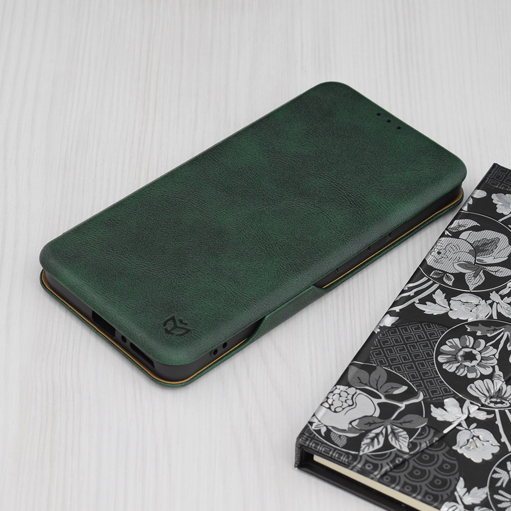 Coque pour Xiaomi Redmi Note 13 4G, Techsuit, Safe Wallet Plus, Vert