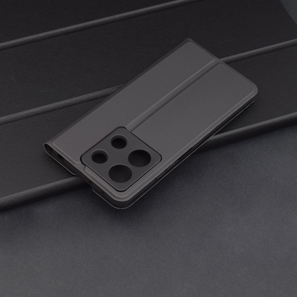 Coque pour Xiaomi Redmi Note 13 5G, Techsuit, Magskin Book, Noire