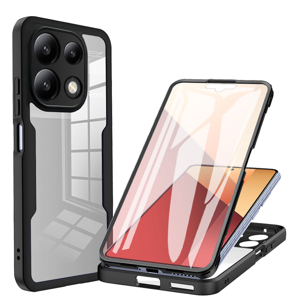 Coque pour Xiaomi Redmi Note 13 Pro 4G / Poco M6 Pro 4G, Techsuit, ColorVerse 360, Noire