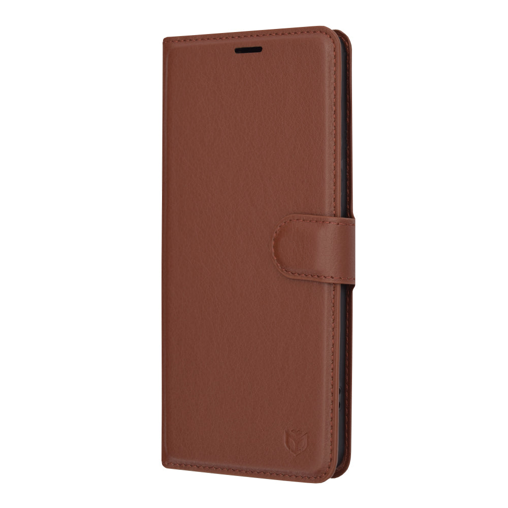 Coque pour Xiaomi Redmi Note 13 Pro+, Techsuit, Leather Folio, Marron