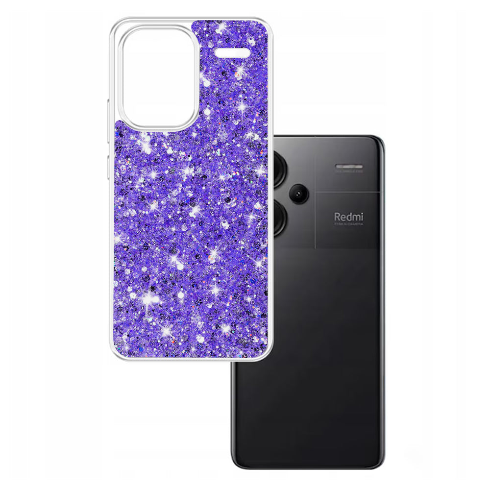 Coque pour Xiaomi Redmi Note 13 Pro+, Techsuit, Paillettes Scintillantes, Violet