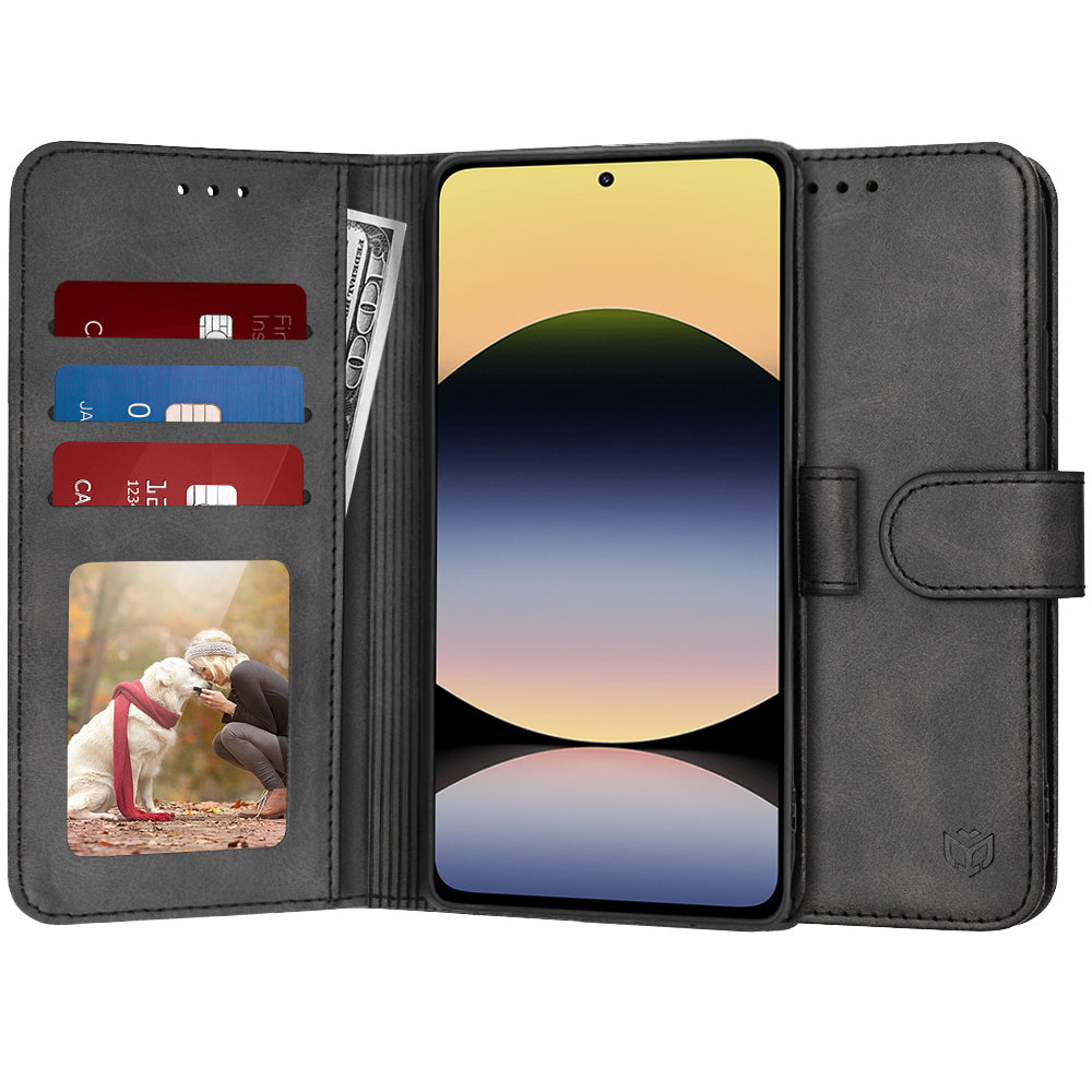 Coque pour Xiaomi Redmi Note 14 4G (Régional), Techsuit, Diary Book, Noire