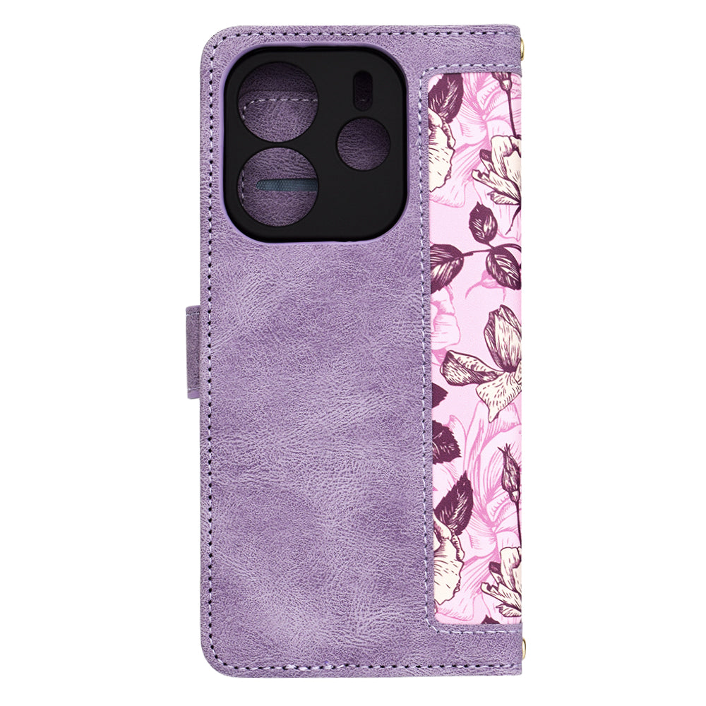 Coque pour Xiaomi Redmi Note 14 4G (Régional), Techsuit, FlipCraft, Violet